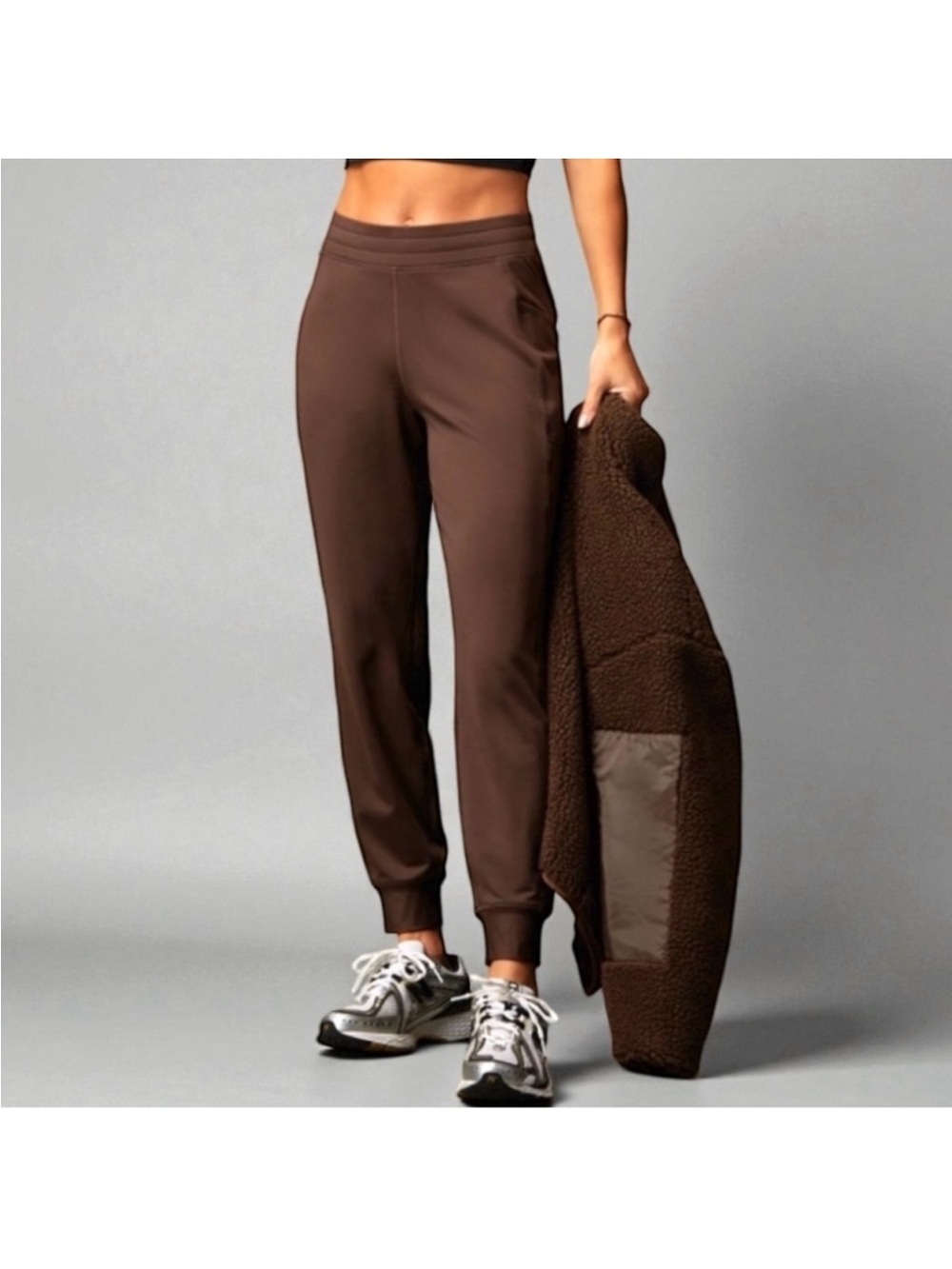 Fabletics Brown High-Waist Jogger Pants
